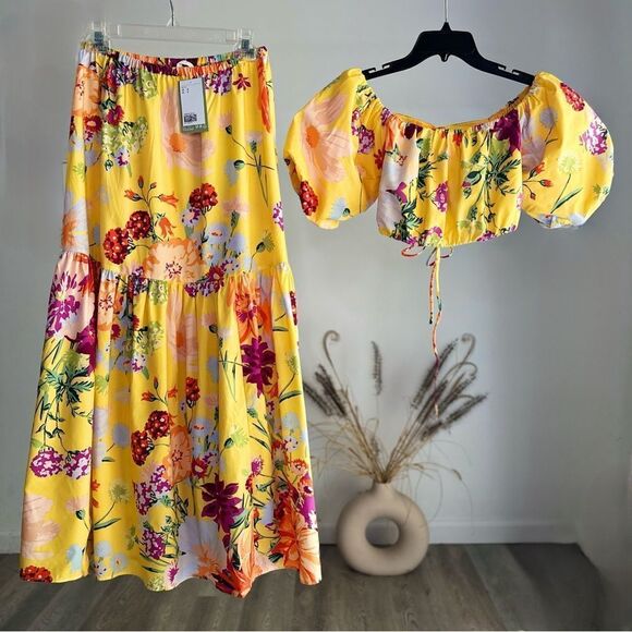 H&M Floral Cotton Co-Ord Set New